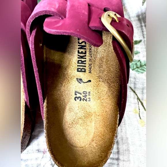BIRKENSTOCK Boston Big Buckle Clog Maroon size EU37 US 6/6.5 - Picture 6 of 9